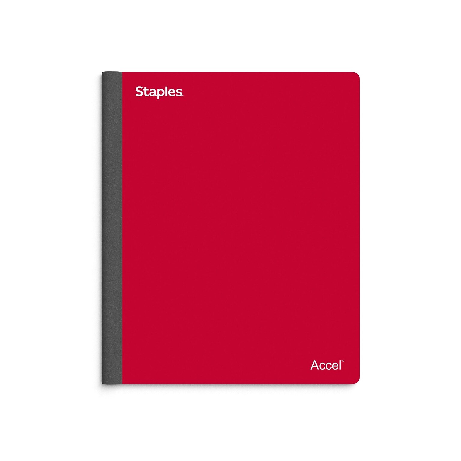 Staples Premium 3-Subject Notebook, 8.5 x 11, College Ruled, 150 Sheets, Red (ST58332)