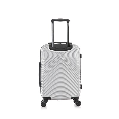 DUKAP Inception 22.04" Hardside Suitcase, 4-Wheeled Spinner, TSA Checkpoint Friendly, Silver (DKINC00S-SIL)