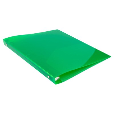 JAM Paper 1/2" 3-Ring Flexible Poly Binder, Green (PB75237GR)