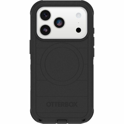 OtterBox Defender Series Pro MagSafe Case for iPhone 17 Pro, Shock Absorbing, Black (77-98382)