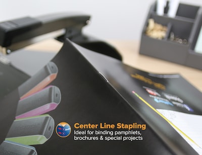Bostitch Booklet Desktop Stapler, 20-Sheet Capacity, Black (B440SB)