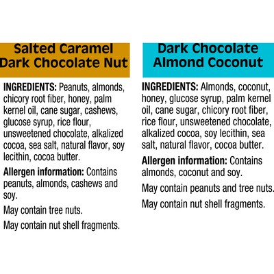 KIND Minis Bars, Salted Caramel Dark Chocolate Nut/Dark Chocolate Almond Coconut, 0.7 oz., 20/Pack (27970)