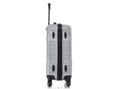 InUSA Resilience 23.65" Hardside Carry-On Suitcase, 4-Wheeled Spinner, Silver (IURES00S-SIL)