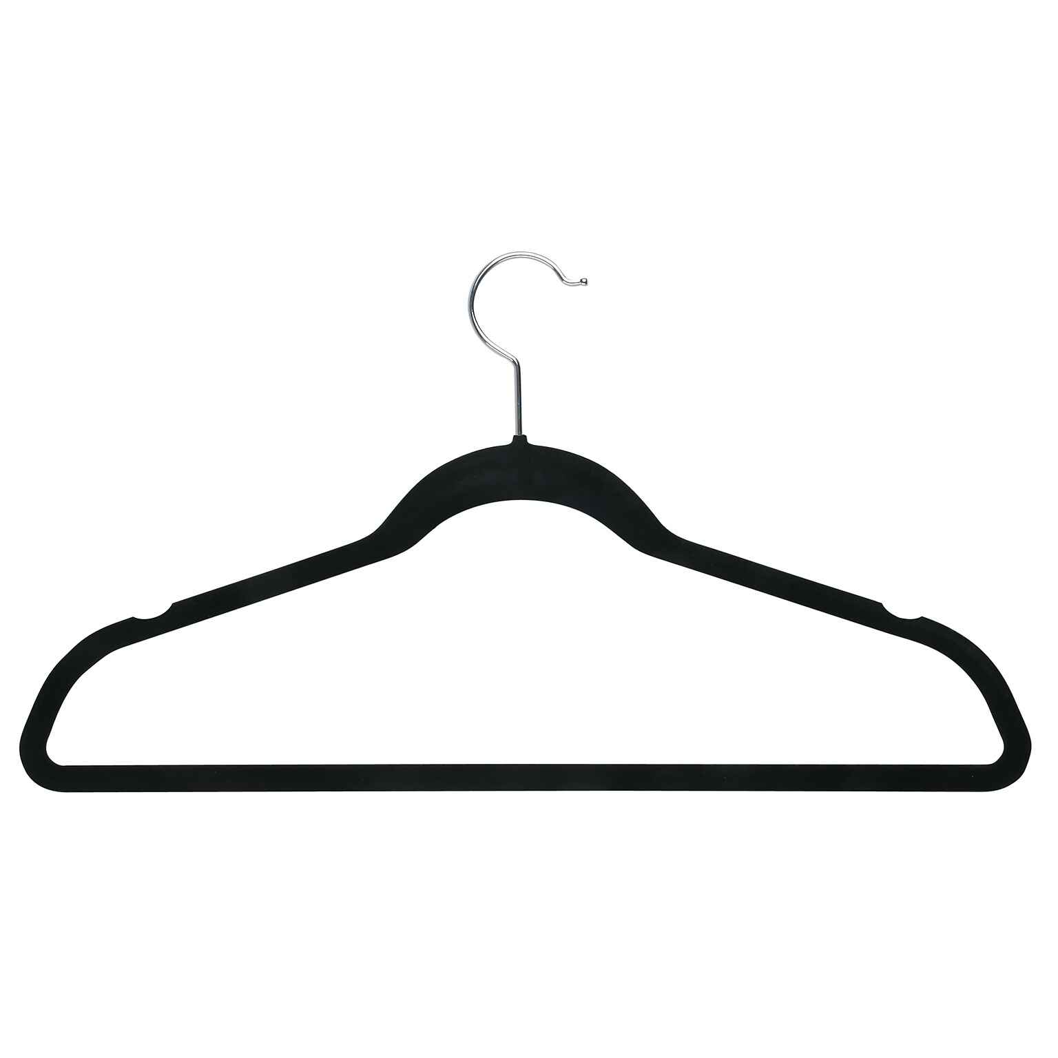 Honey Can Do Set of 5 Collapsible Plastic Hangers and 50 Velvet Non-Slip Hangers, Black (HNG-09217)