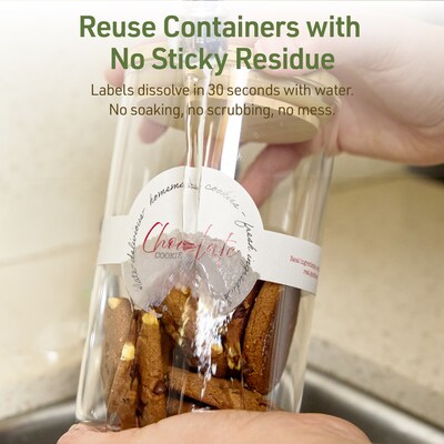 Avery Dissolvable Decorative Edge Multipurpose Labels, 2-3/8" x 8", Off-white, 75/Pack (94117)