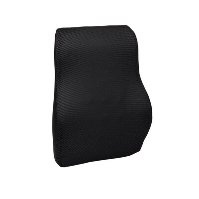Mind Reader Memory Foam Ergonomic Lower Back Cushion Office Chair Support, Black (VERTBACK-BLK)