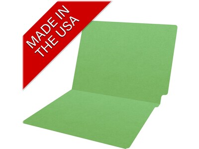 Medical Arts Press Heavy-Duty End Tab File Folder, Straight Cut, Letter-Size, Green, 40/Box (S-09458-GRN)