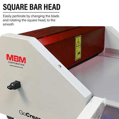 MBM GoCrease SEMI, Semi-Automatic Paper Creaser/Perforator, Programmable, Paper size up to 18” Width, Touchscreen (BO0652)