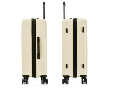 InUSA Drip 24" Hardside Suitcase, 4-Wheeled Spinner, TSA Checkpoint Friendly, Sand (IUDRI00M-SAN)