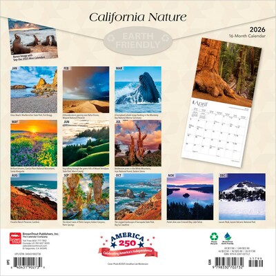 2026 BrownTrout California Nature 12 x 12 Monthly Wall Calendar (9798330702732)