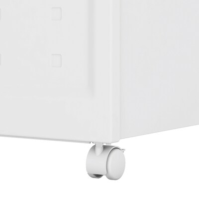 Techni Mobili Storage Container with Lid, Plastic, White, 2/Pack (RTA-SBXF205)