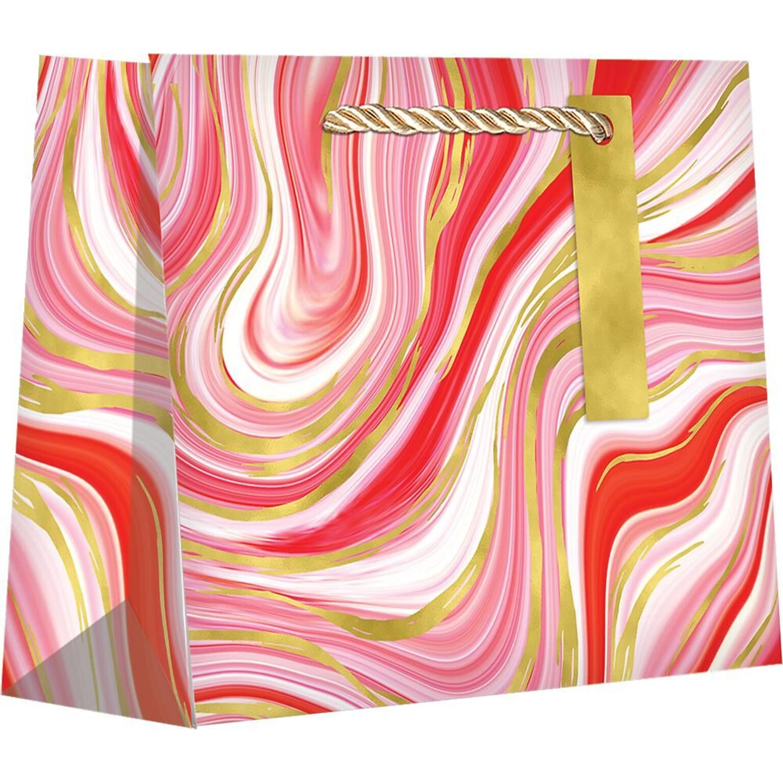 JAM Paper Marbleized Red Large Gift Bags, Multicolored, 120/Pack (526BXLT6291)