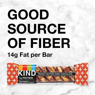 KIND Gluten Free Peanut butter Dark Chocolate Nut Bar, 12 Bars/Box (PHW17256)
