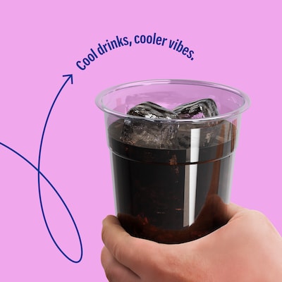 Perk™ Plastic Cold Cup, 16 Oz., Clear, 50/Pack (PK45562)