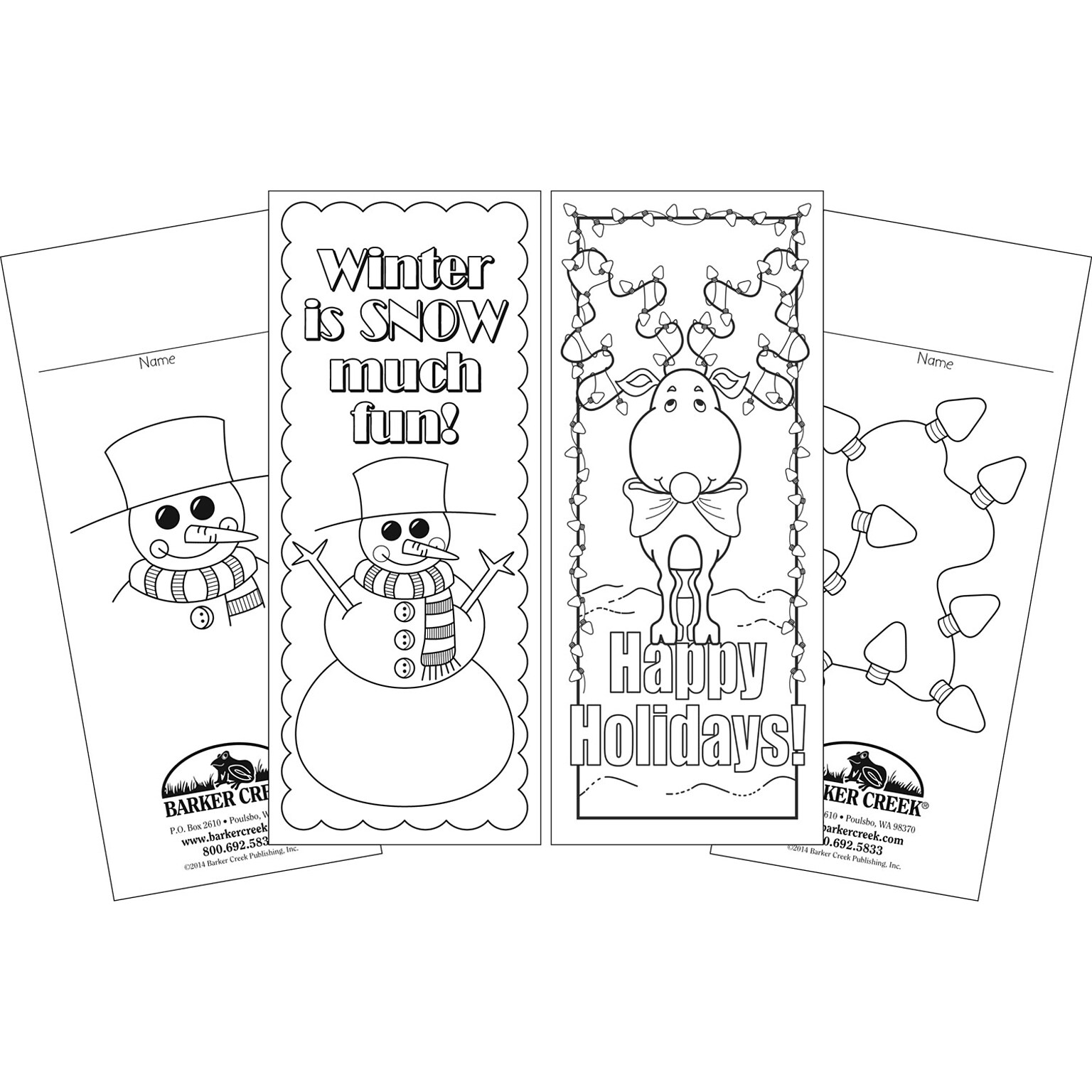Barker Creek Celebrate Winter Bookmark Set, 60/Pack (LL2187)