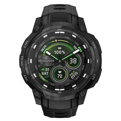Garmin Instinct Crossover Smartwatch, GPS, 46.6mm, Silicone Band (010-03398-02)