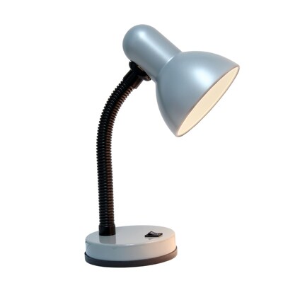 Creekwood Home Essentix Flexible Gooseneck LED Desk Lamp, 14.25, Silver Metal (CWD-1000-SL)