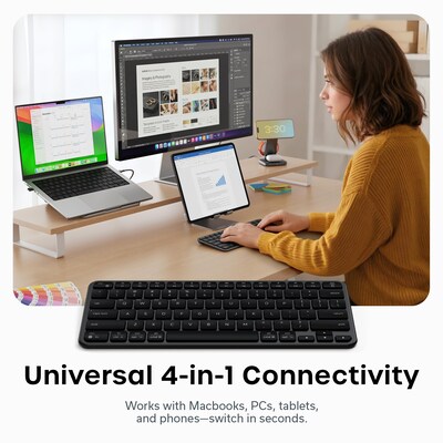 Satechi Slim EX1 Wireless Keyboard, Space Black (ST-KEX1C-EN)