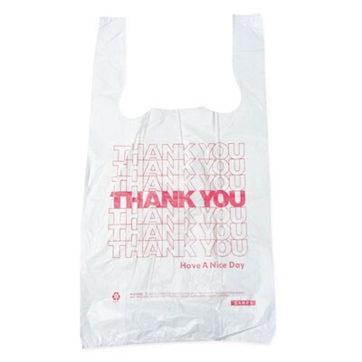 BARNES PAPER CO. High Density Shopping Bags, 19 x 10, 2000/Carton