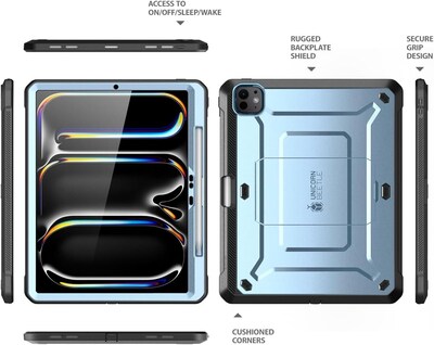 SUPCASE Unicorn Beetle Pro Plastic 13 Fullbody Case for iPad Pro 13 7th Generation, Blue (SUPIP241