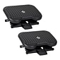 Mind Reader Tilt Adjustable Ergonomic Foot Rest, Black, 2/Pack (2FTREST-BLK)