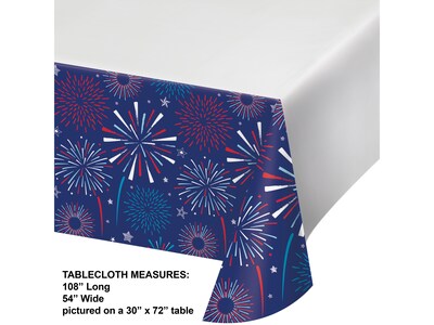 Creative Converting Fourth of July Tablecloth, Multicolor, 3/Pack (DTC369856TC)