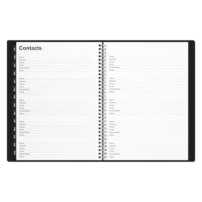 2026–2027 Staples 8" x 11" Academic Weekly and Monthly Appointment Book, Black (ST60363-27)
