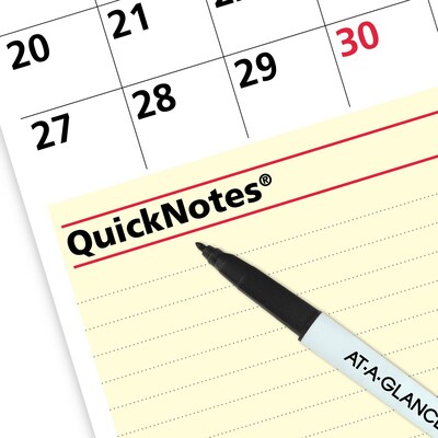 2026 AT-A-GLANCE QuickNotes 16" x 12" Yearly Dry Erase Wall Calendar, Reversible (PM550B-28-26)