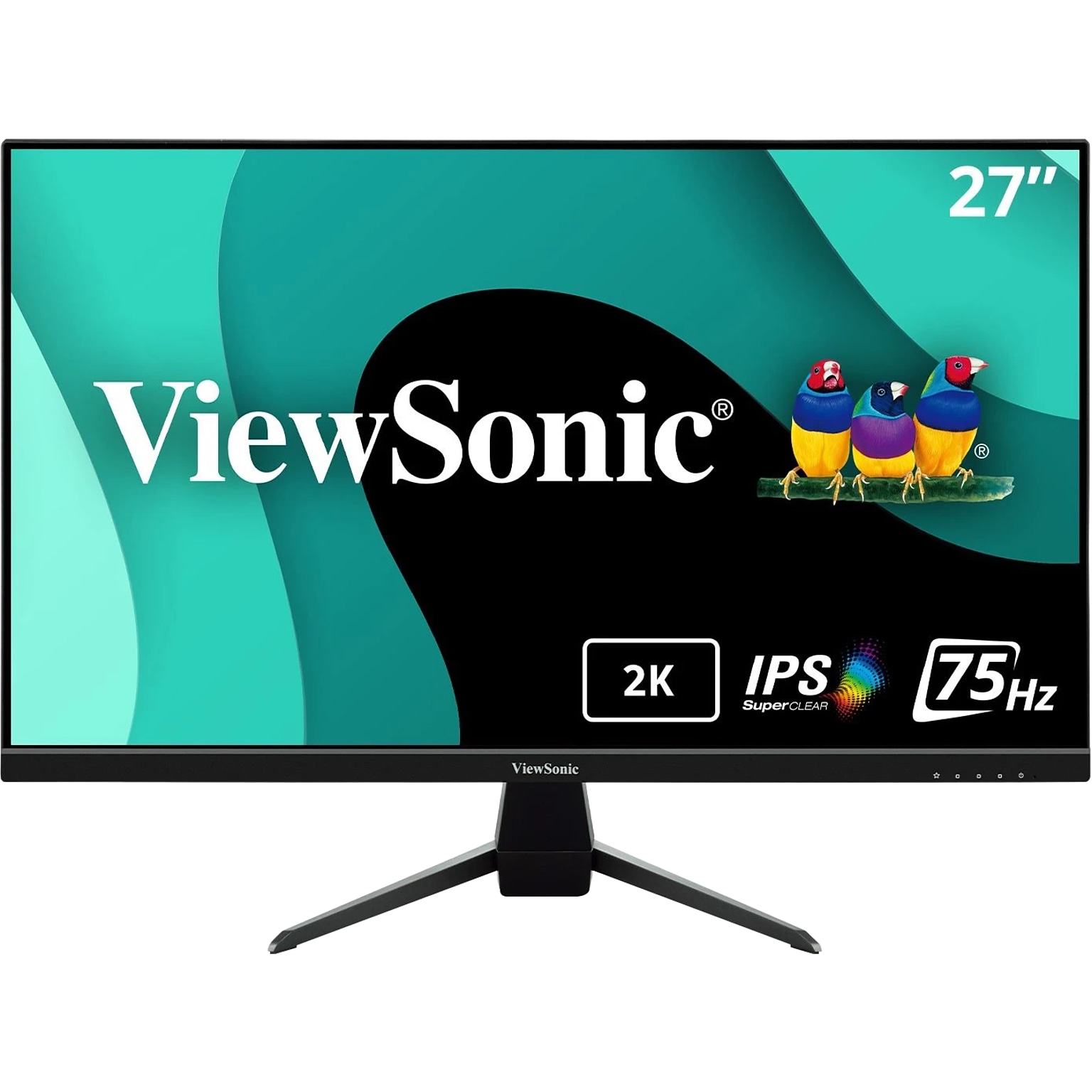 ViewSonic Thin-Bezel 27 75 Hz LED Monitor, Black (VX2767U-2K)