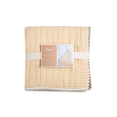 Baby Crane Kendi Quilted Blanket, Neutral (BC-120QB)