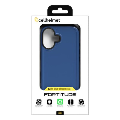 cellhelmet Fortitude MagSafe Phone Case for Apple iPhone 17, Bermuda Blue (CF-121-BLU)