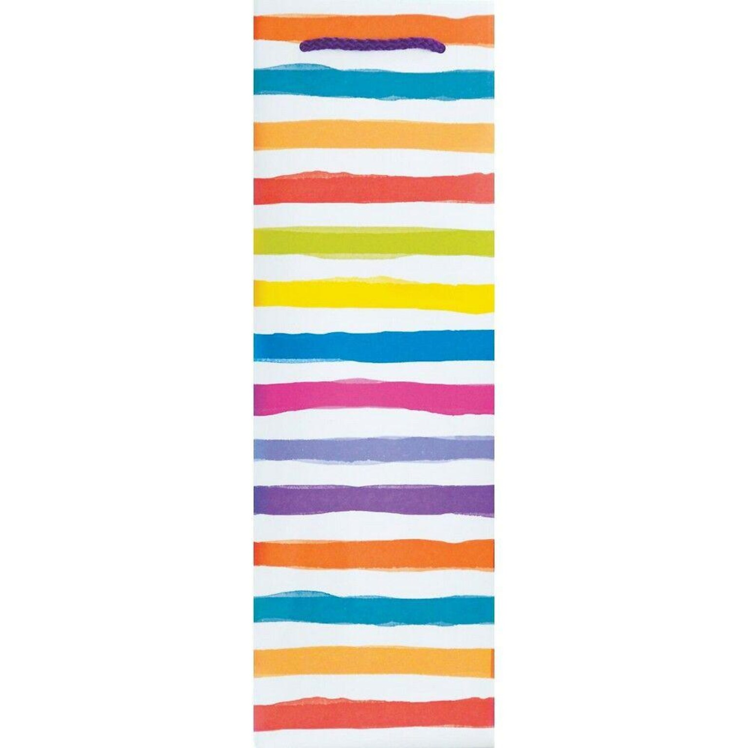 JAM Paper Rainbow Stripes Wine Gift Bags, 3/Pack (52622308481)