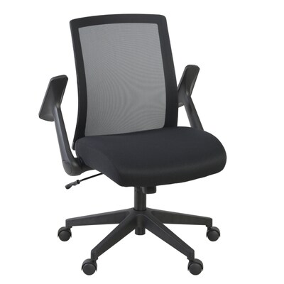 Regency Squire Ergonomic Task Mesh Office Swivel Chair w/ Flip Up Arms, Black (5401BK)