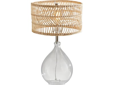 Adesso Cuba Incandescent Table Lamp, Clear/Light Brown (1543-12)