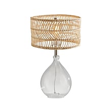 Adesso Cuba Incandescent Table Lamp, Clear/Light Brown (1543-12)