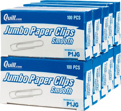 Quill Brand® Jumbp Paper Clips, 10,000/Carton (P1JGCT)