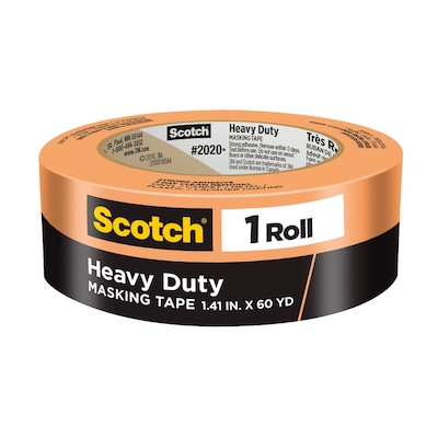 Scotch Heavy Duty Masking Tape, 1.41 x 60.1 yds., Orange, (2020+36AP)