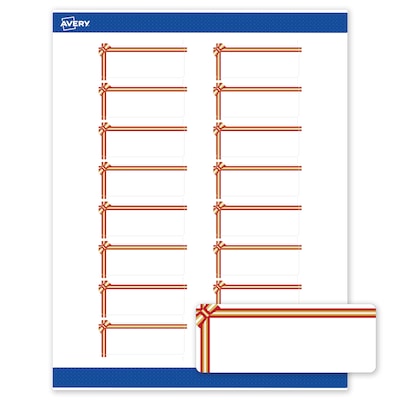 Avery Rectangle Multipurpose Labels, 1 x 2-5/8, White, 160/Pack (19479370586)