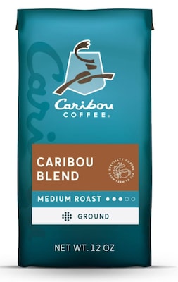 Caribou Coffee Caribou Blend Drip Ground Coffee, Medium Roast, 12 oz. (505546)