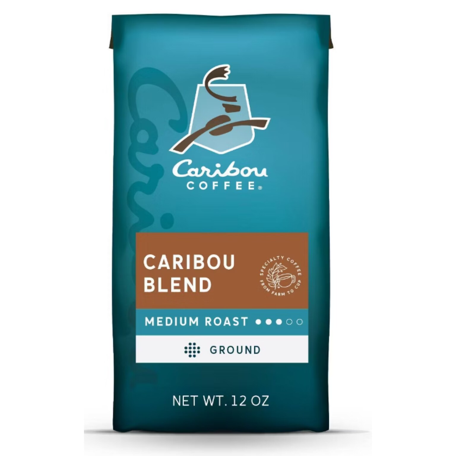 Caribou Coffee Caribou Blend Drip Ground Coffee, Medium Roast, 12 oz. (505546)