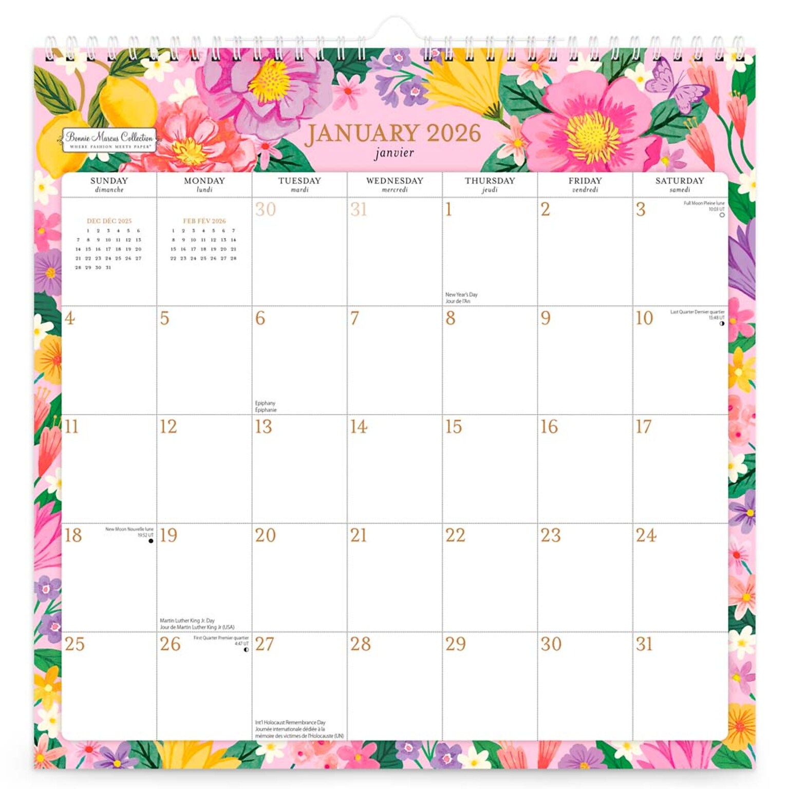 2026 BrownTrout Bonnie Marcus 12 x 12 Monthly Wall Calendar (9798330707300)