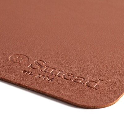 Smead Large Vegan Leather Anti-Slip Desk Pad, 36" x 17", Brown (SMD64827)