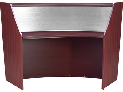 Regency Marque 72"W Curved Reception Desk Workstation, Mahogany (77310MH)