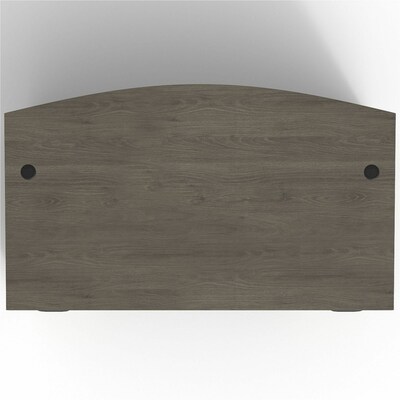 Lorell Prominence 2.0 72 W Bowfront Double-Pedestal Desk, Gray Elm Surface (LLRPD4272DPGE)