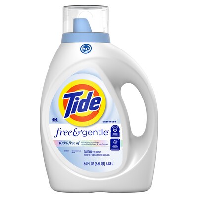 Tide Free & Gentle HE Laundry Detergent, 64 Loads, 84 oz. (12144)