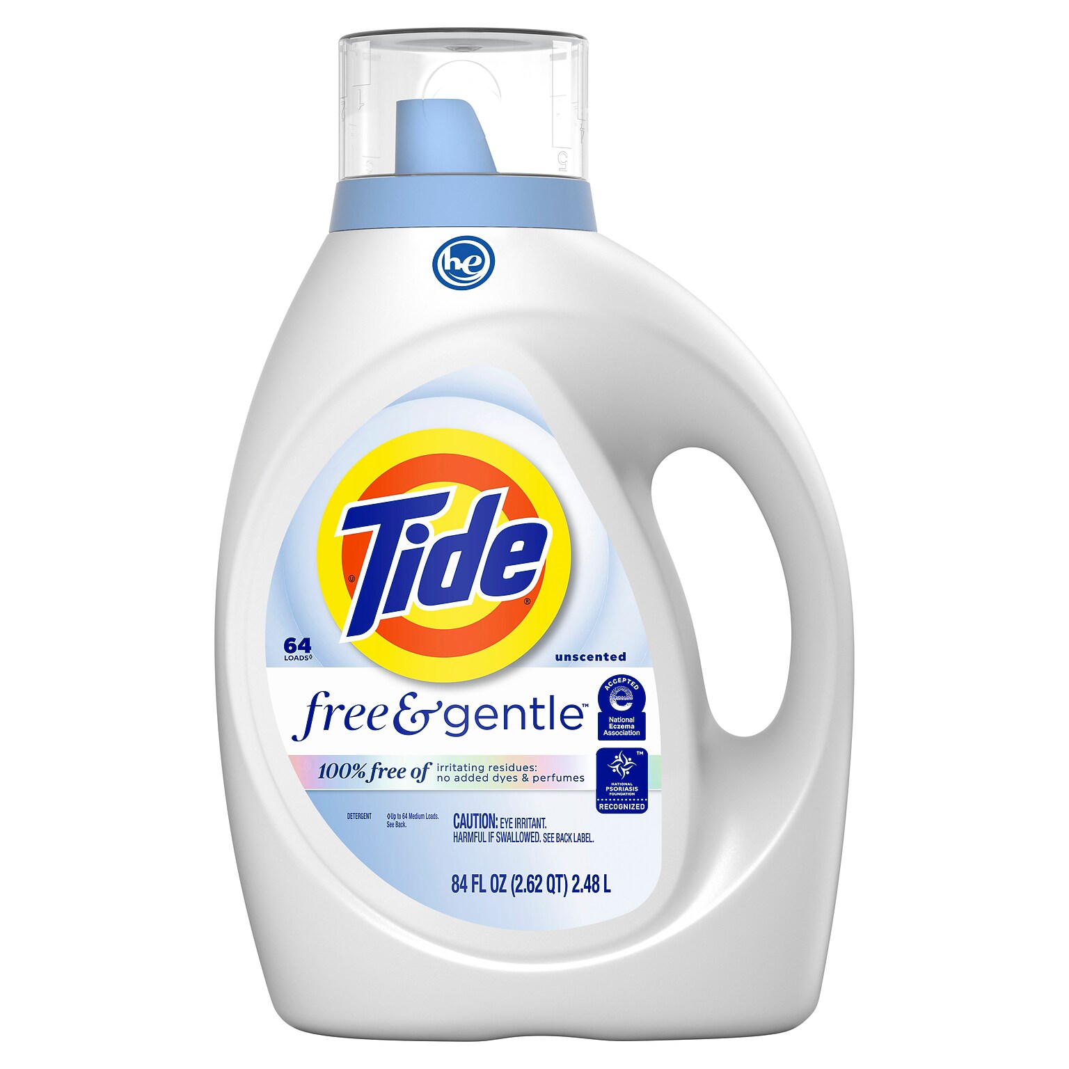 Tide Free & Gentle HE Laundry Detergent, 64 Loads, 84 oz. (12144)