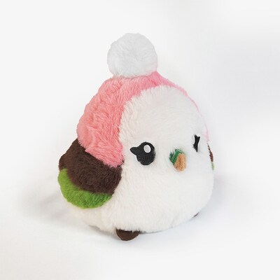 Borbs Ice Cream Bird Stuffed Animal, Multicolored (HFBICECREAM)