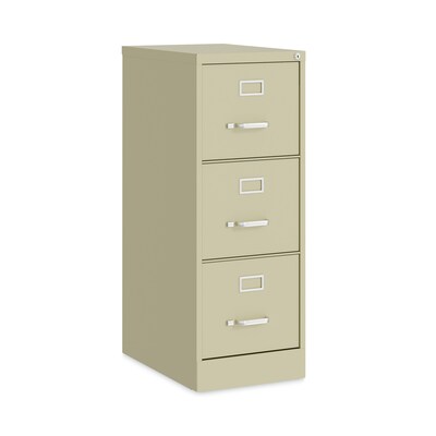 Hirsh Industries® Vertical Letter File Cabinet, 3 Letter-Size File Drawers, Putty, 15 x 22 x 40.19