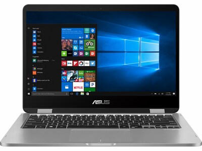 Asus VivoBook Flip 14 J401MA 14 Laptop, Intel Pentium, 4GB Memory, 128GB eMMC, Windows 10 S (J401MA-ES21T)
