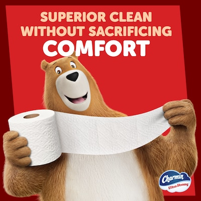 Charmin Ultra Strong Mega Toilet Paper, 2-Ply, White, 198 Sheets/Roll, 24 Rolls/Pack (132140)